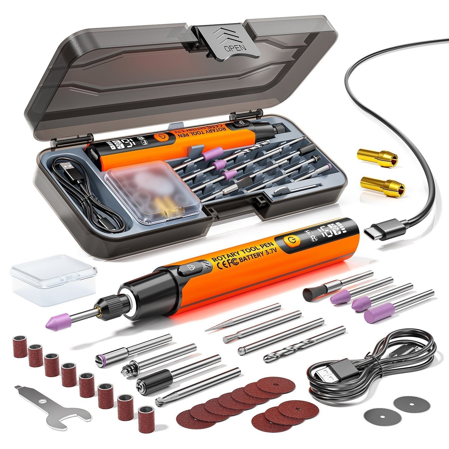 🎁2026 New Arrivals⚡50% OFF Mini Cordless Rotary Tool Kit – 6-Speed Polishing, Grinding & Sanding Set for DIY Crafts & Rust Removal