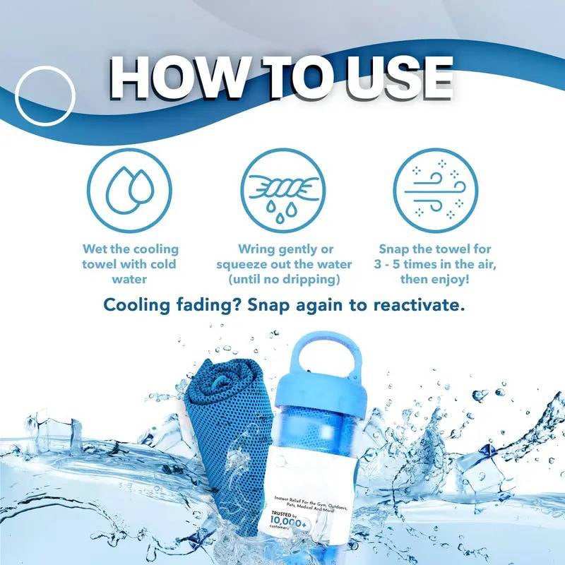 🎉🌞Cooling Bottle - Cold Sweat Towel You Can Use Anywhere, Anytime! Reusable Soft Absorbent Cooling Portable