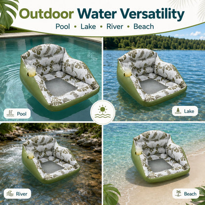 🛋️ 3-in-1 Inflatable Pool Lounge Chair