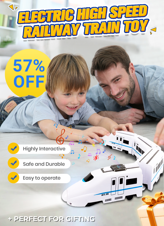 🎁 Hot Sale 50% OFF🚅Electric Universal Simulation High Speed Railway Harmony Train Toy