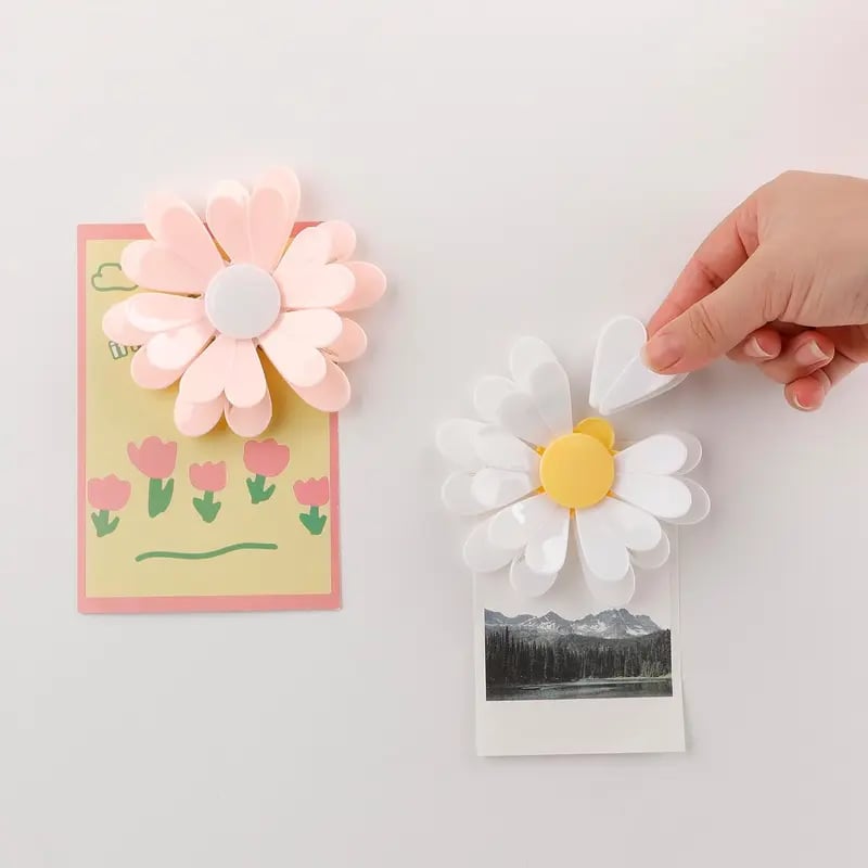Fridge Magnetic Chip Clips (6 Bag Clips + 1 Magnetic Base) 🍒🌸 Cute Food Sealing Clips