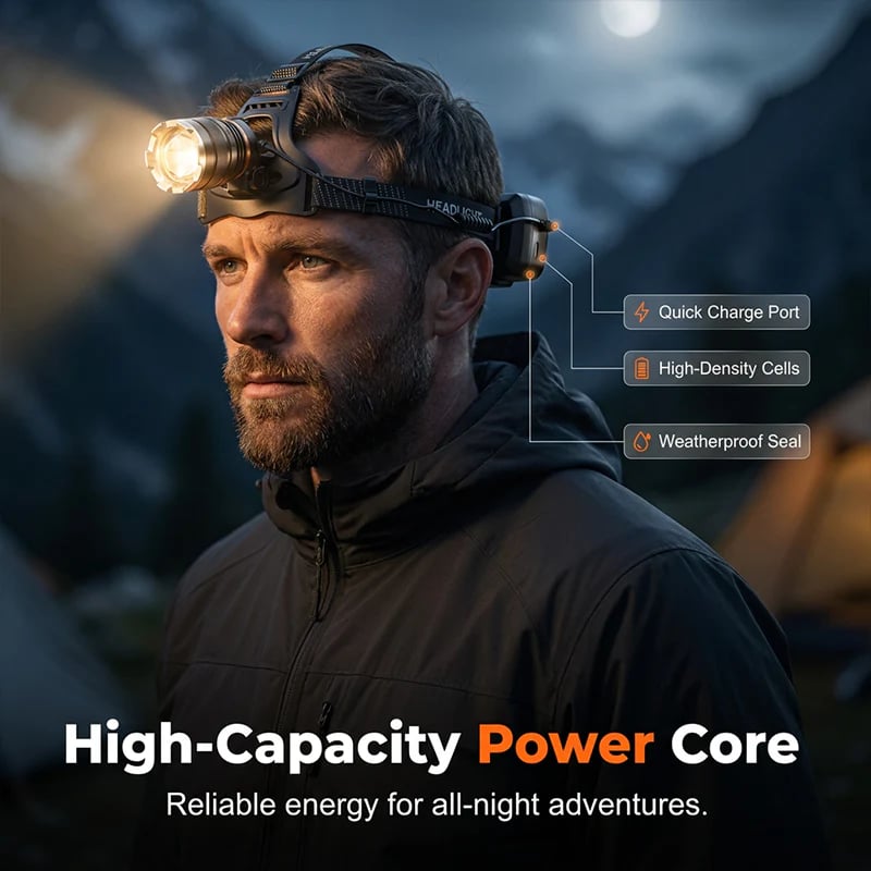 🌃Rechargeable Zoomable Headlamp with Motion Sensor