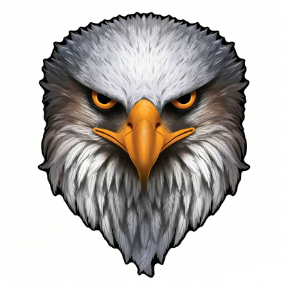 🦅American Patriot Eagle Decal - ⭐The eagle eye area has a reflective effect.
