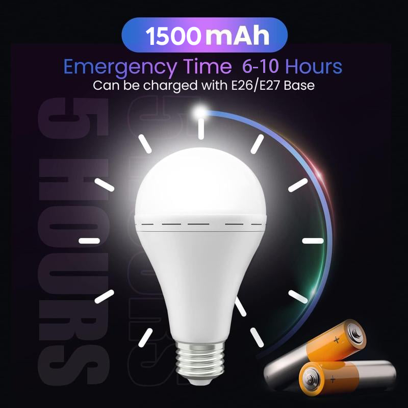Rechargeable Emergency Light Bulbs - 4 Pack