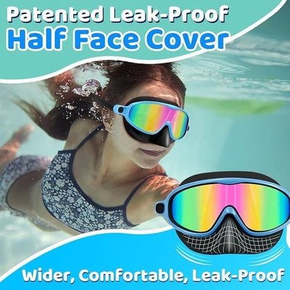 🏊‍♀️Last Day Buy 1 Get 1 Free🏊‍♀️HD children's large frame waterproof and anti-fog swimming goggles