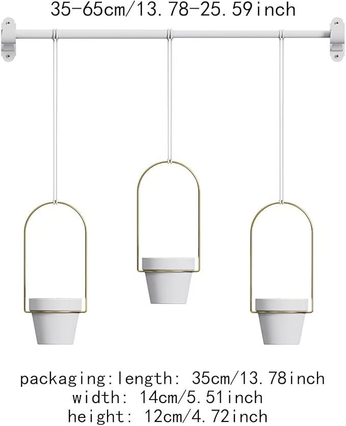 🌿 Extendable Hanging Wall Planter Basket 🪴 Creative Ceramic Flower Pot for Garden & Indoor Decor ✨