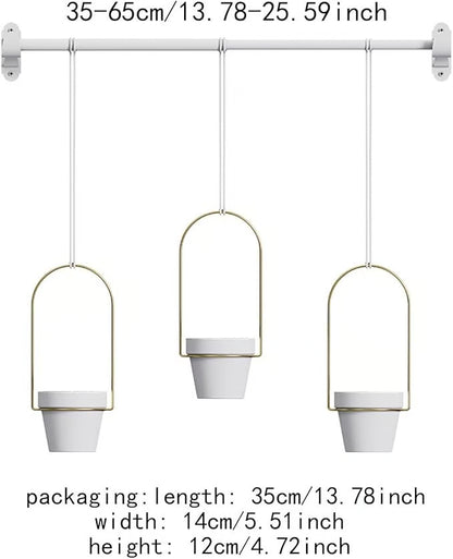 🌿 Extendable Hanging Wall Planter Basket 🪴 Creative Ceramic Flower Pot for Garden & Indoor Decor ✨