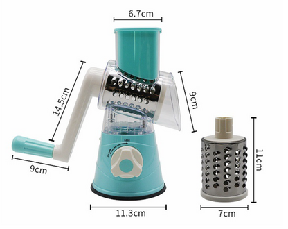 🥕3-in-1 rotating cheese and vegetable grater