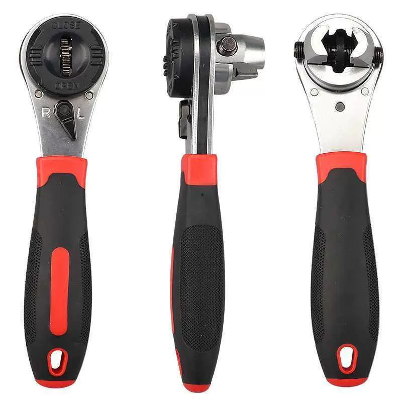 🔧Adjustable multi-functional 6-22MM ratchet adjustable opening wrench