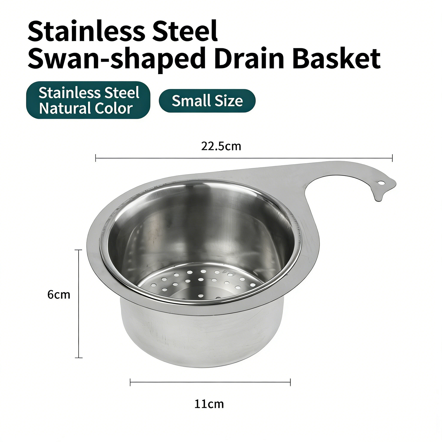 🎁Kitchen stainless steel drainage basket