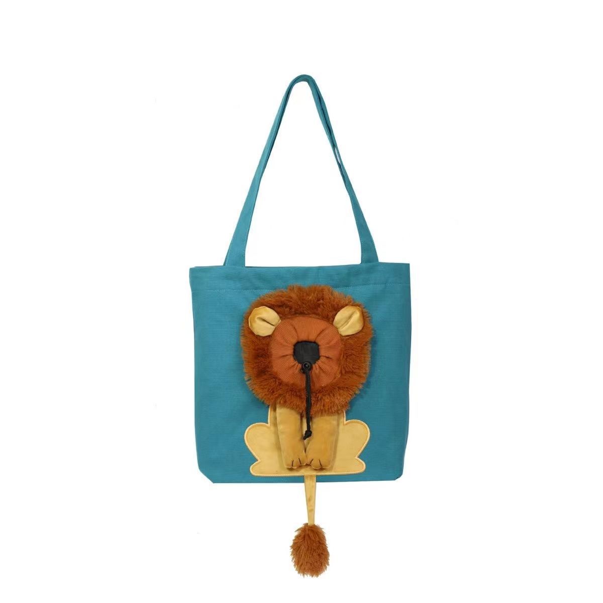 💕A cute lion-shaped pet canvas shoulder bag