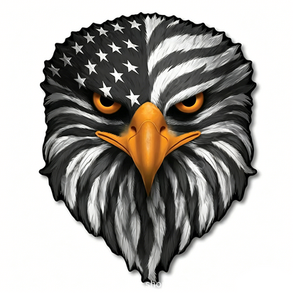 🦅American Patriot Eagle Decal - ⭐The eagle eye area has a reflective effect.
