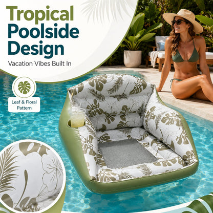 🛋️ 3-in-1 Inflatable Pool Lounge Chair
