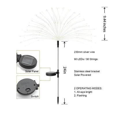 🎁Early Christmas Hot Sale 49% OFF🔥Waterproof Solar Garden Fireworks Lamp