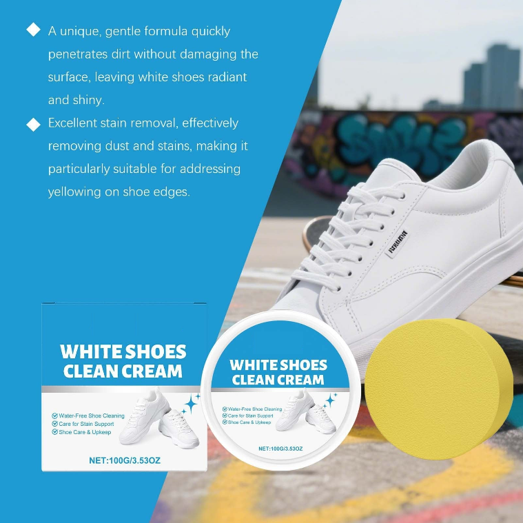 White shoe cleaning cream-Bring Back Your White Sneakers