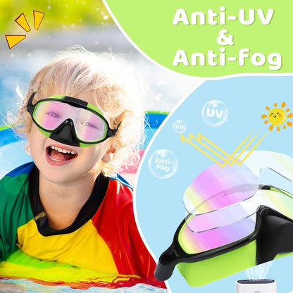🏊‍♀️Last Day Buy 1 Get 1 Free🏊‍♀️HD children's large frame waterproof and anti-fog swimming goggles