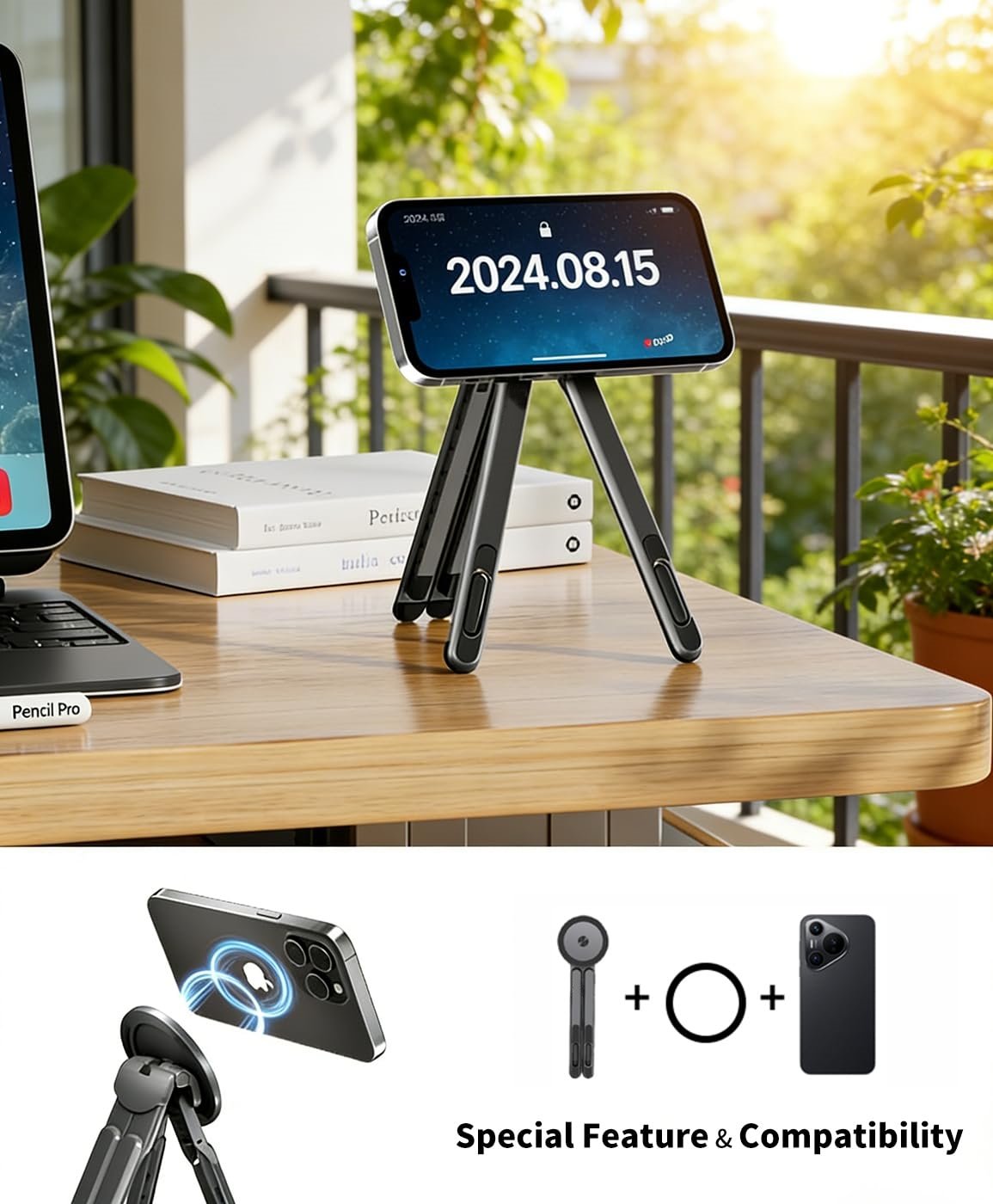 3-in-1 Magnetic Foldable Laptop Stand
