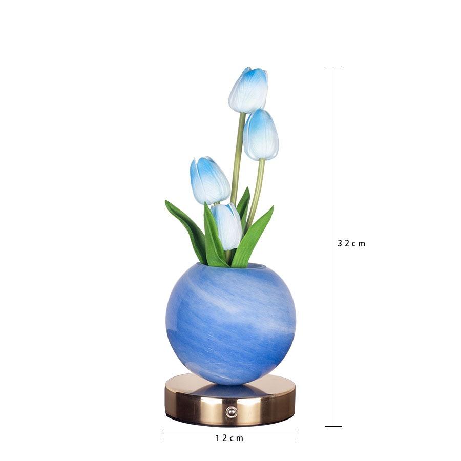 Tulip Planet LED Lamp Decorative Flower Light Touch Control Night Light Romantic Gift for Couple for Family