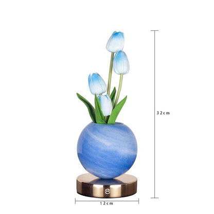Tulip Planet LED Lamp Decorative Flower Light Touch Control Night Light Romantic Gift for Couple for Family