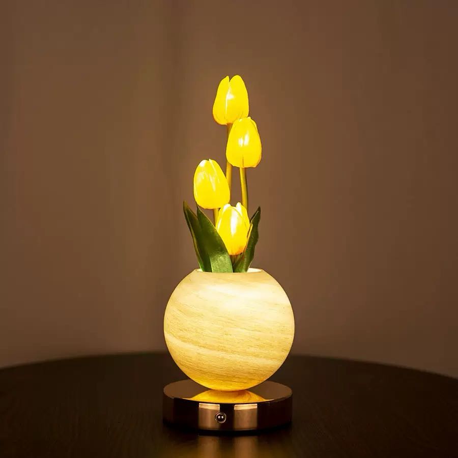 Tulip Planet LED Lamp Decorative Flower Light Touch Control Night Light Romantic Gift for Couple for Family