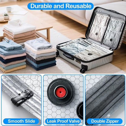 🔥🔥Cordless Travel Vacuum Storage Compression Bag Set（Electric pump model）