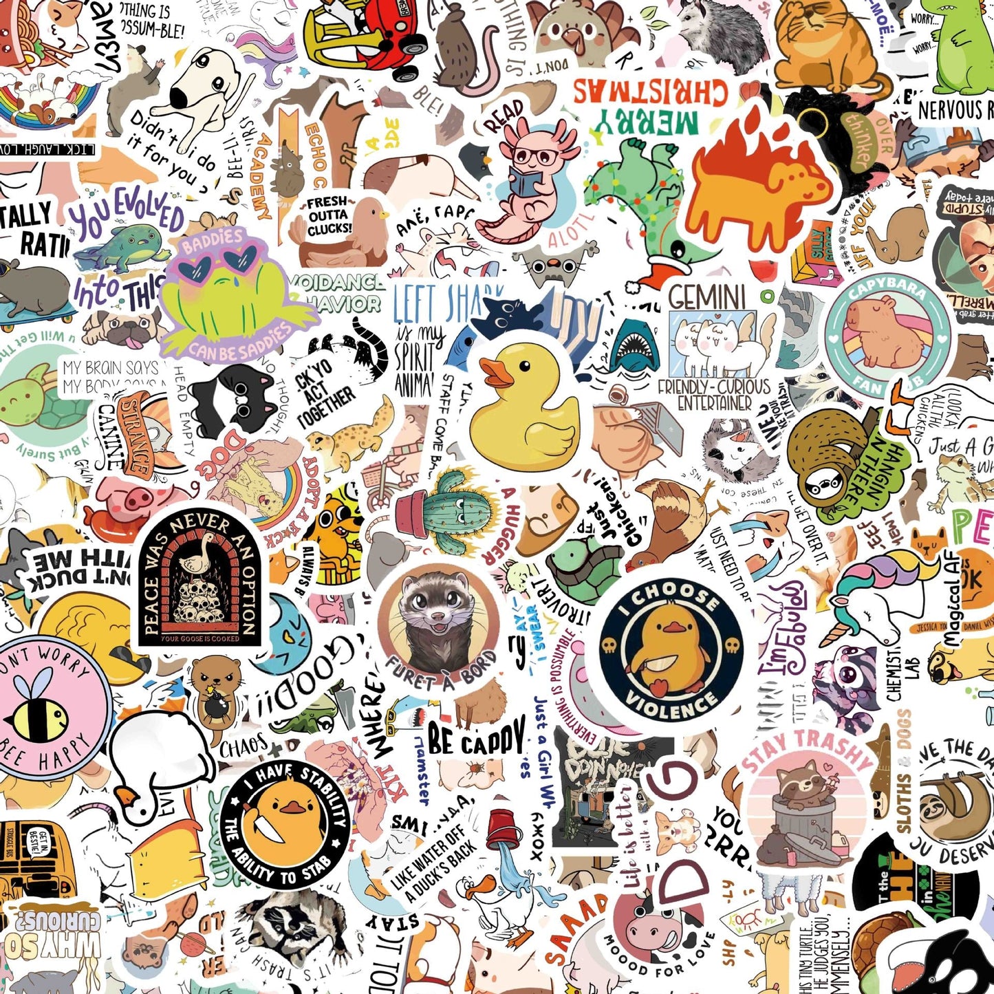 🔥🔥150Pcs Blue Collar Funny Stickers 👷‍♂️