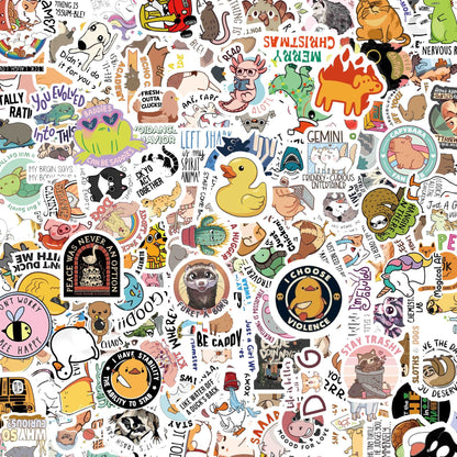 🔥🔥150Pcs Blue Collar Funny Stickers 👷‍♂️