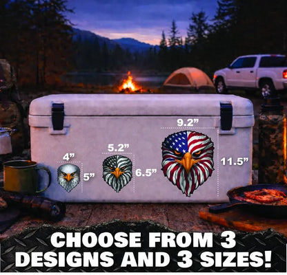 🦅American Patriot Eagle Decal - ⭐The eagle eye area has a reflective effect.