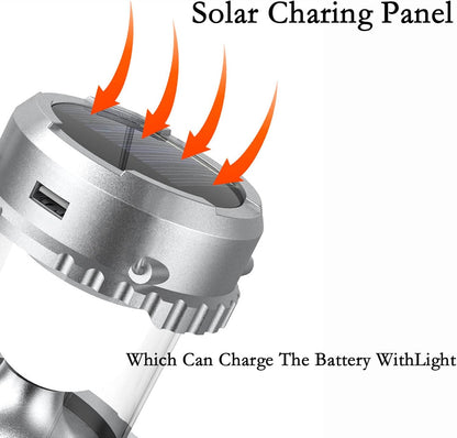 Outdoor portable multi-functional solar fan lamp