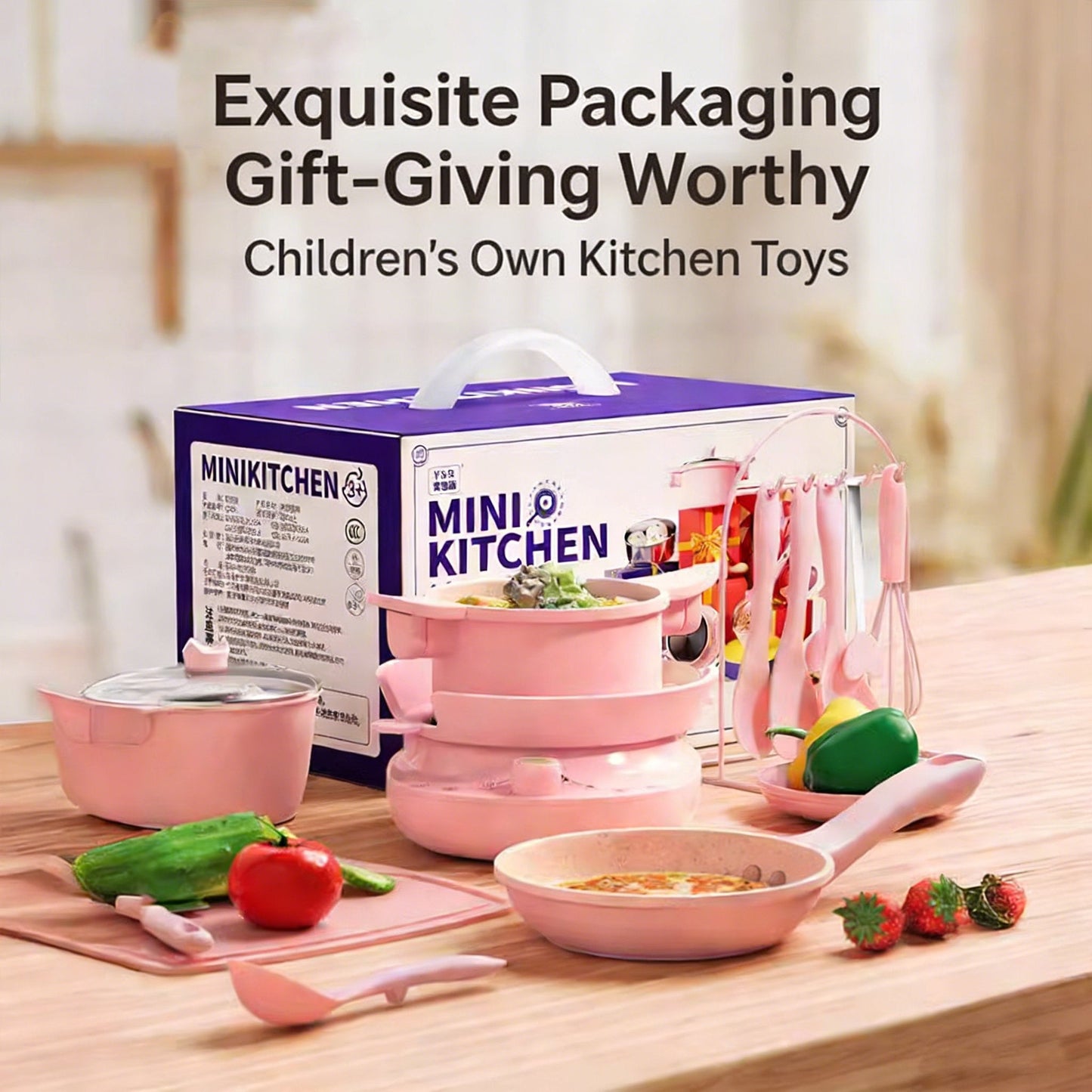 🍳 Kids Cooking Sets Real – Safe Mini Kitchen Set for Real Food Fun