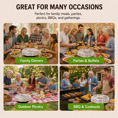 Home dining table & food container aluminum foil heat-retaining cover