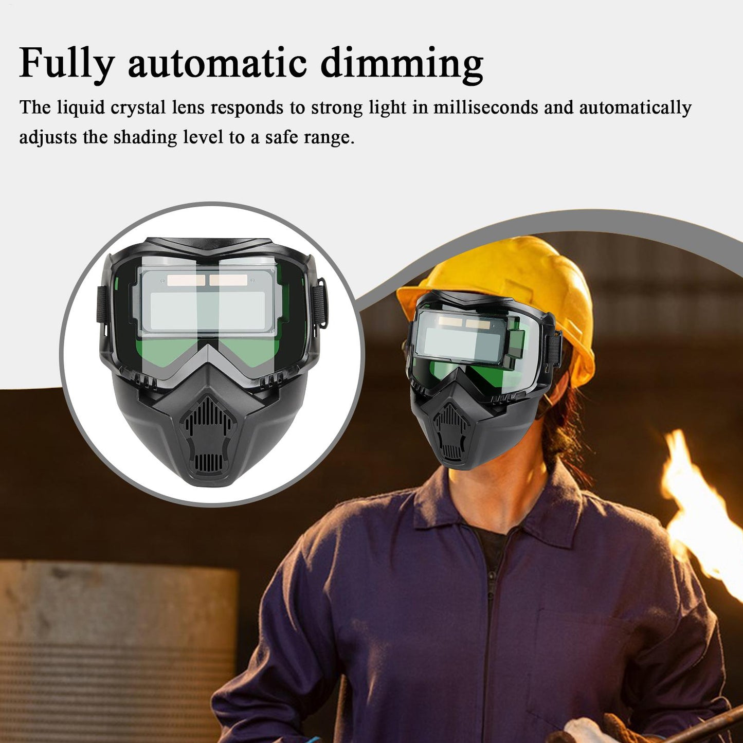 🛠️ Headband-Style Auto-Darkening Welding Helmet