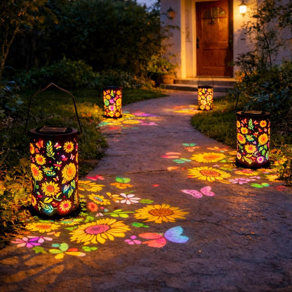 🔥🌞Colorful Sunflower Glow Solar Garden Lantern