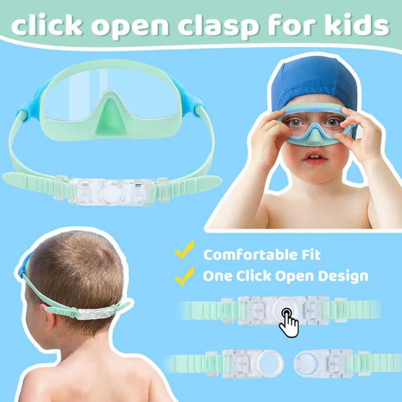 🏊‍♀️Last Day Buy 1 Get 1 Free🏊‍♀️HD children's large frame waterproof and anti-fog swimming goggles