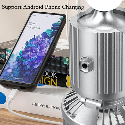 Outdoor portable multi-functional solar fan lamp