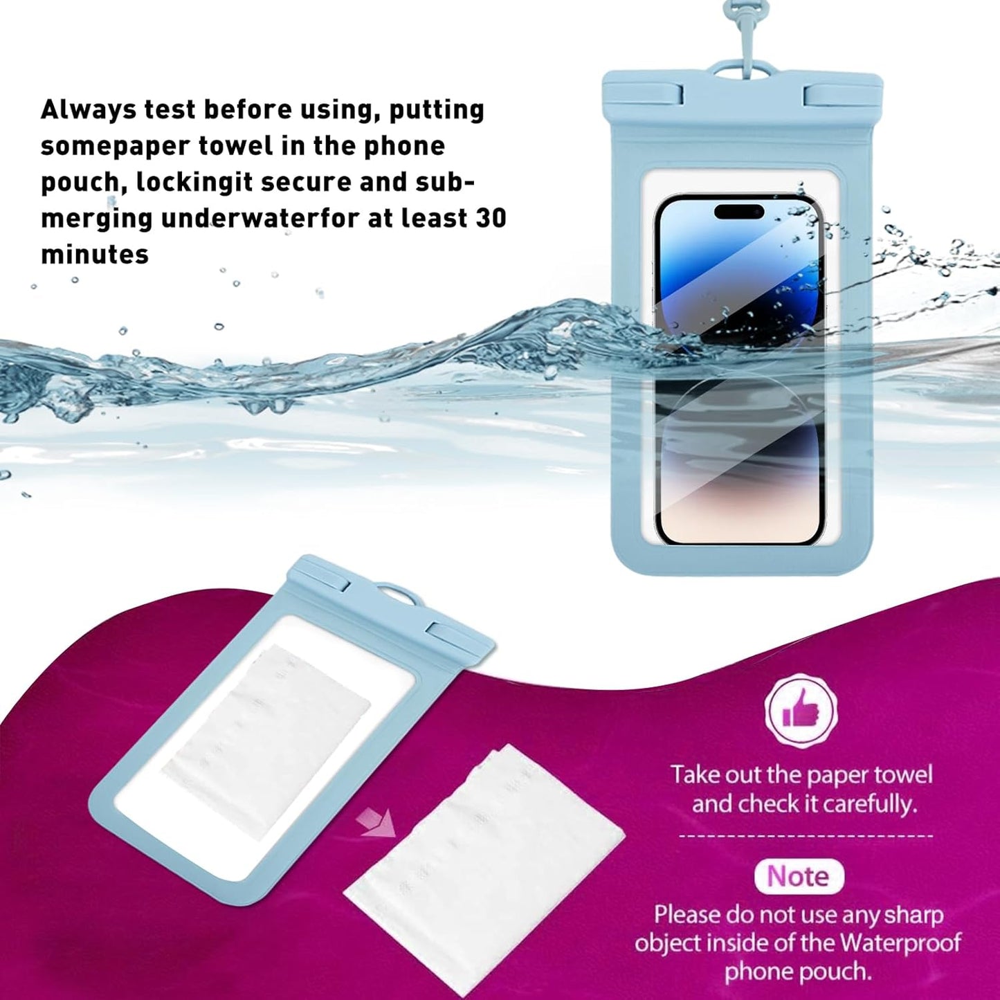 Mobile phone waterproof bag (Swimming, diving and rafting are essential for the summer vacation)