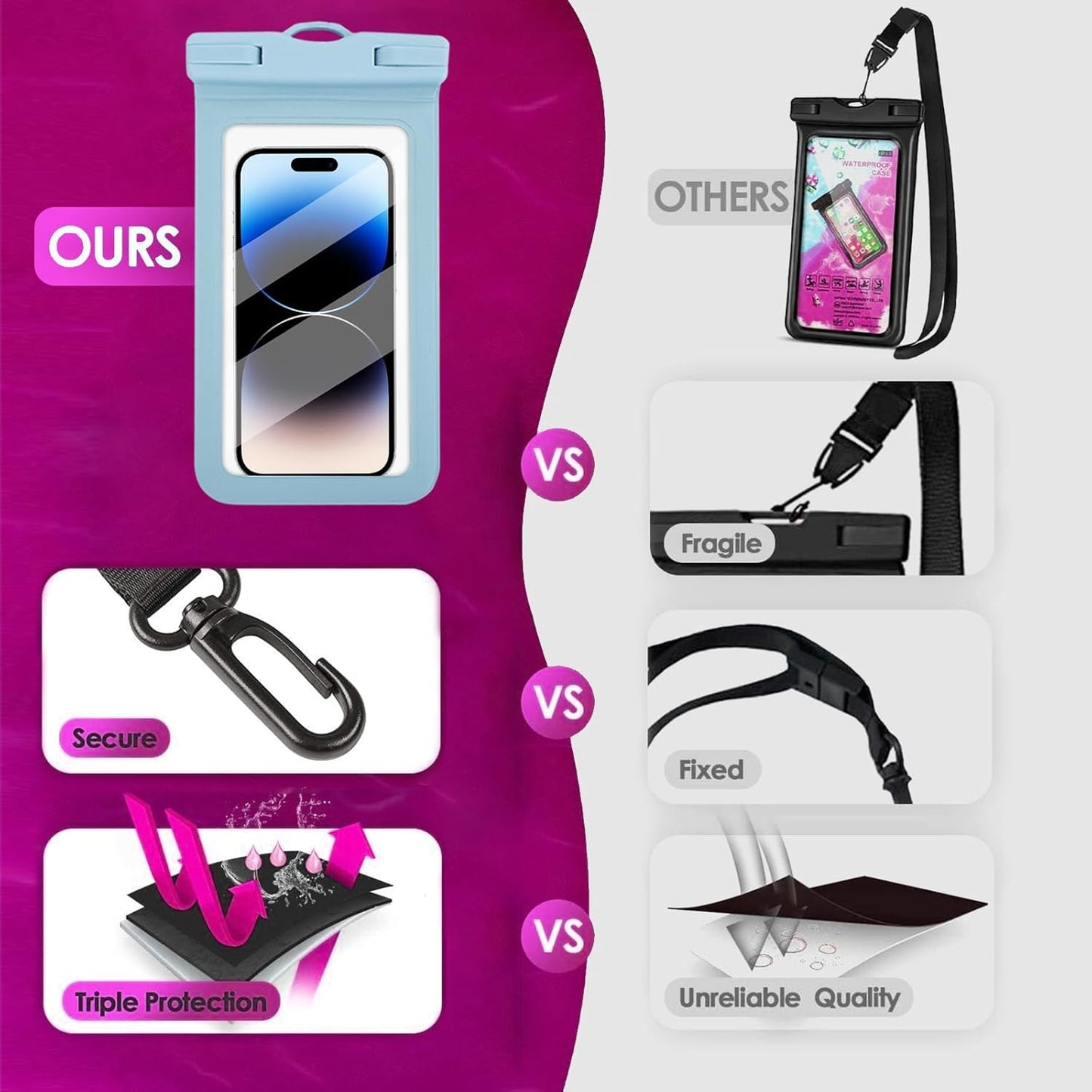 Mobile phone waterproof bag (Swimming, diving and rafting are essential for the summer vacation)