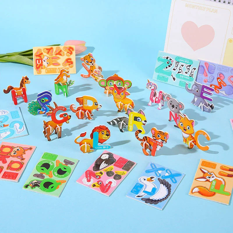 🔥Educational 3D Cartoon Puzzle