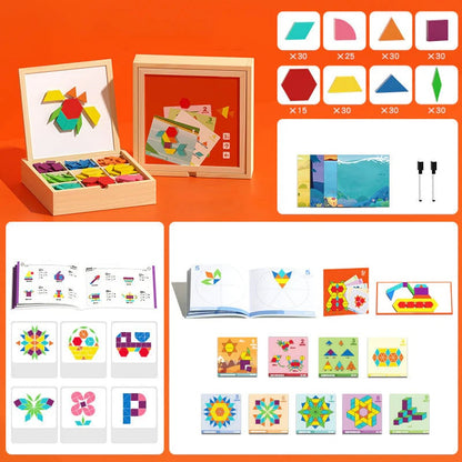 🔥Wooden Magnetic Pattern Block Puzzle Set🧩