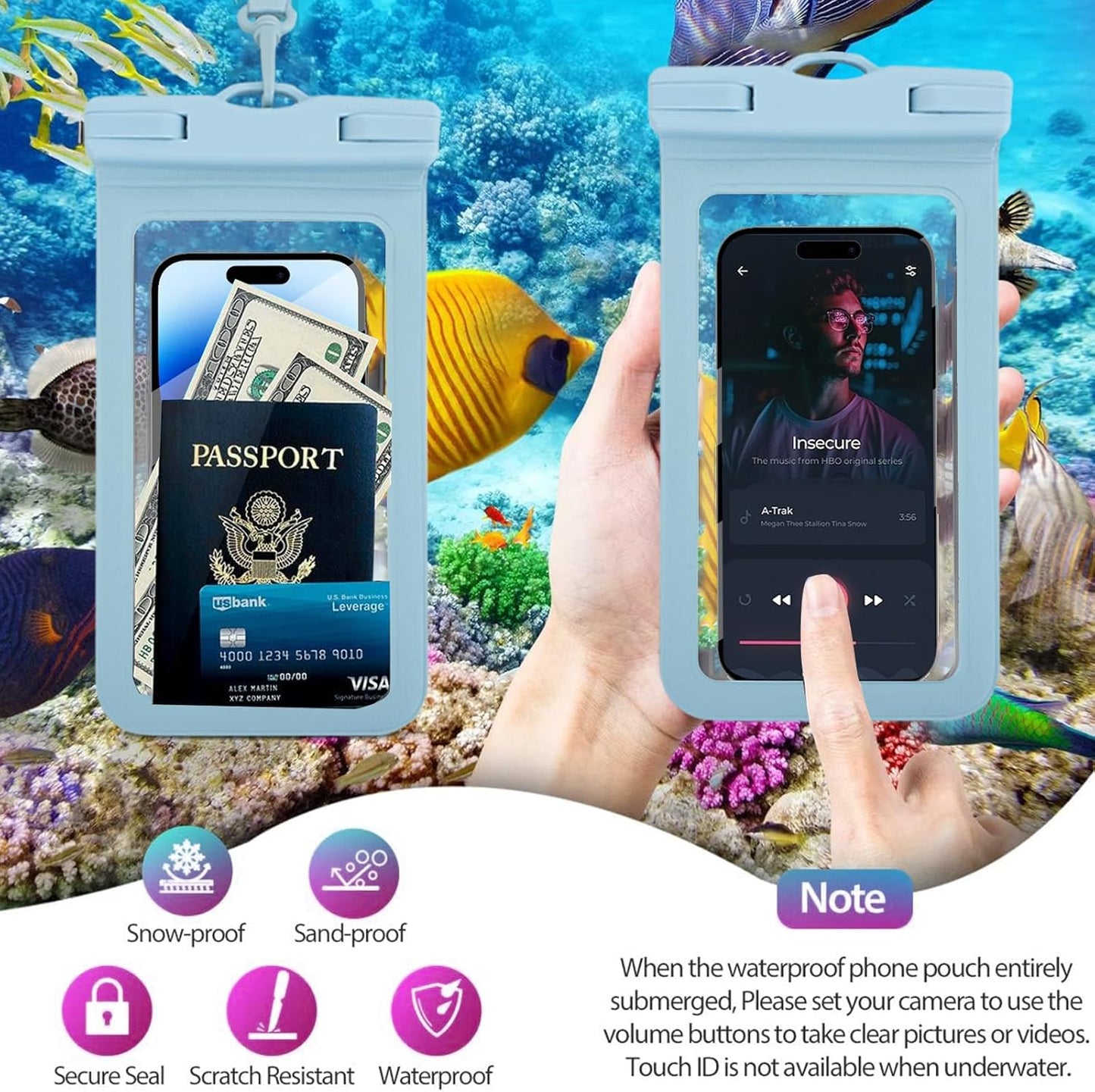 Mobile phone waterproof bag (Swimming, diving and rafting are essential for the summer vacation)