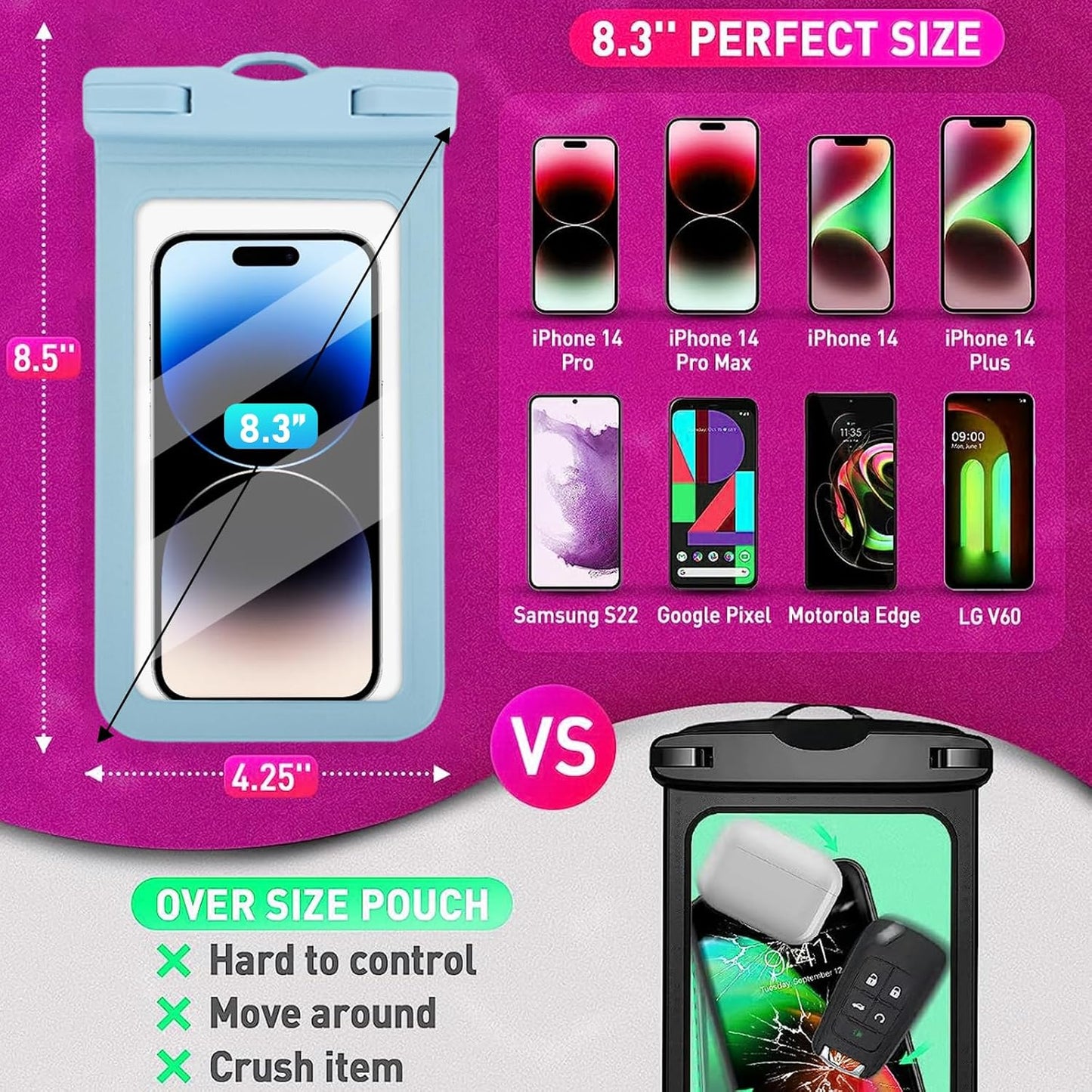 Mobile phone waterproof bag (Swimming, diving and rafting are essential for the summer vacation)