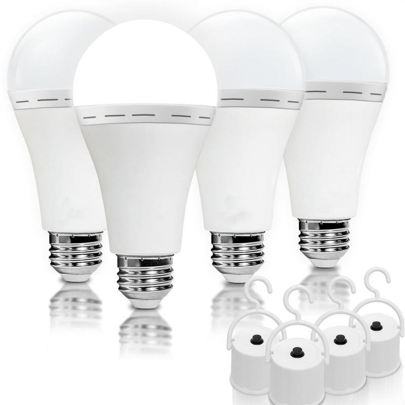 Rechargeable Emergency Light Bulbs - 4 Pack