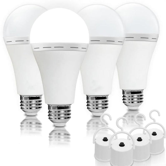 Rechargeable Emergency Light Bulbs - 4 Pack