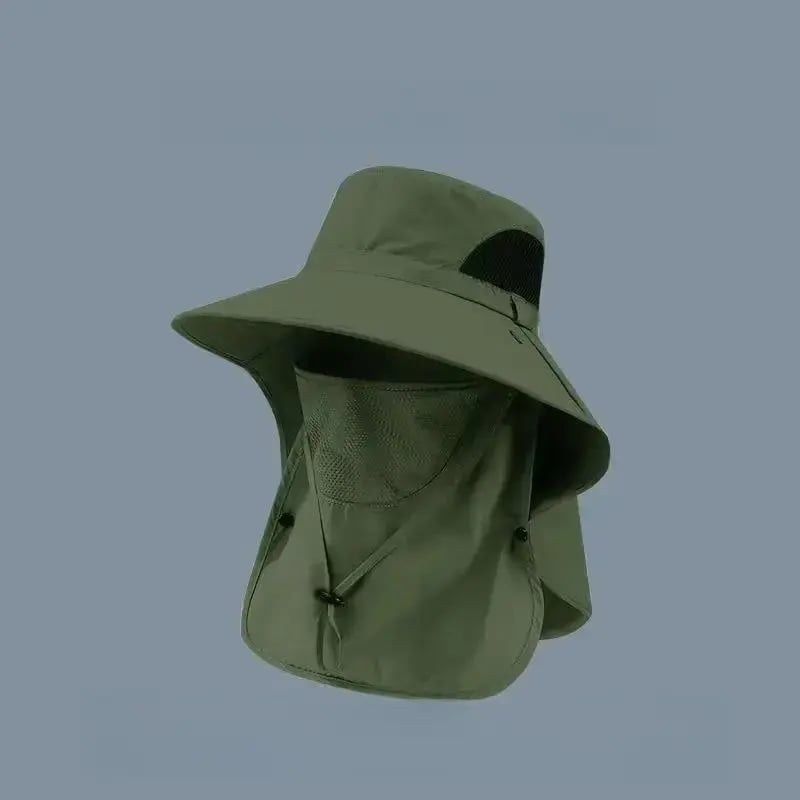🌞Summer Fisherman's Hat Detachable Outdoor Sun-Protective Face Covering🏕️ (Adjustable & Lightweight Comfort & Unisex Fit)