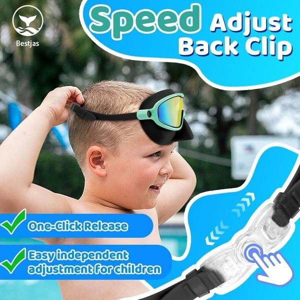 🏊‍♀️Last Day Buy 1 Get 1 Free🏊‍♀️HD children's large frame waterproof and anti-fog swimming goggles