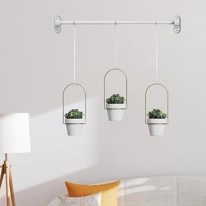 🌿 Extendable Hanging Wall Planter Basket 🪴 Creative Ceramic Flower Pot for Garden & Indoor Decor ✨