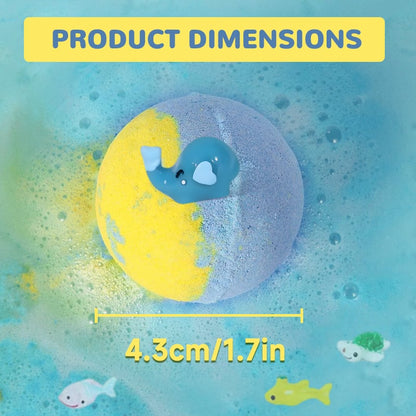 🛁 Natural Bath Bombs for Kids with Mega Bubbles & Surprise Inside ✨
