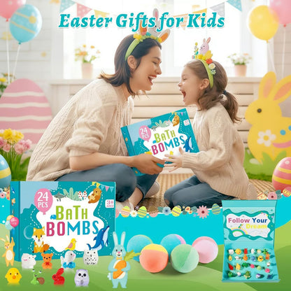 🛁 Natural Bath Bombs for Kids with Mega Bubbles & Surprise Inside ✨