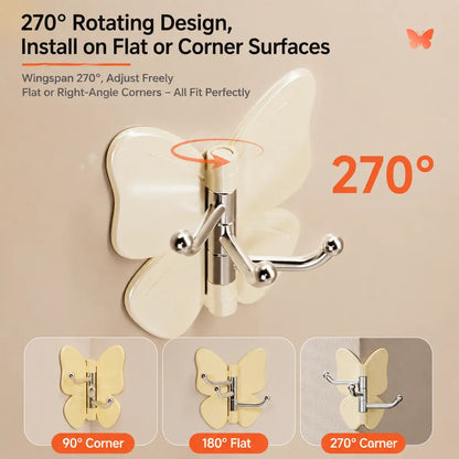 🔥2026 SALE - 🦋No Drilling Swivel Butterfly Hook