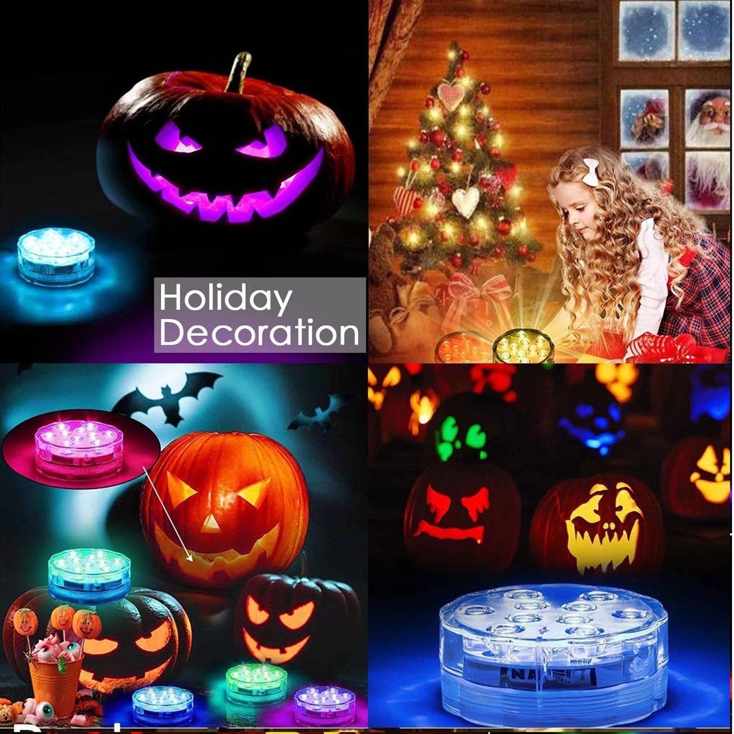 💥Submersible LED Pool Lights (RF Remote Control )